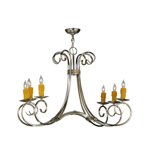 34.5" Wide Elon 6 Light Chandelier