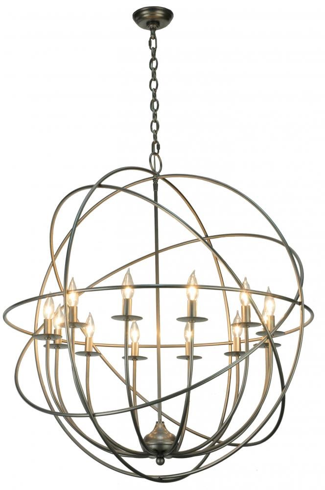 36"W Atom Enerjisi 12 Light Chandelier