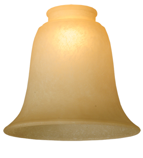 5.5"W X 4.75"H Bell Carmel Speck Shade