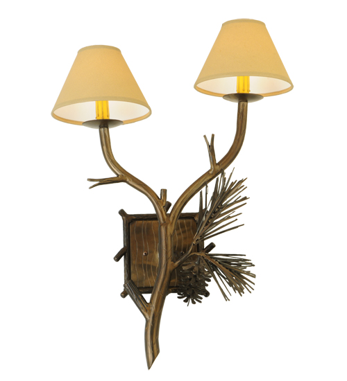 27"H Lone Pine 2 Light Wall Sconce