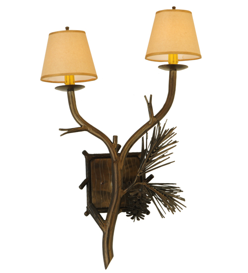 26"H Lone Pine 2 Light Wall Sconce