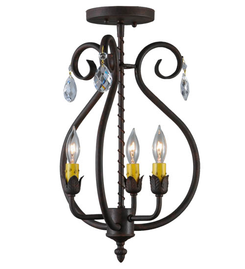 12"W Antonia 3 Light Chandelier