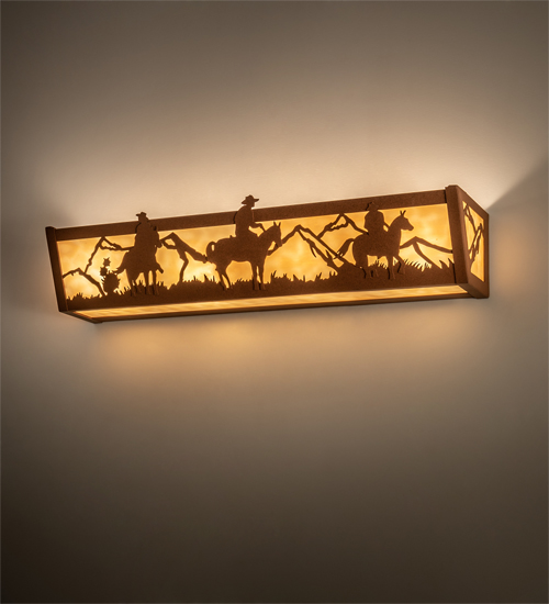 24" Wide Western Vanity Light