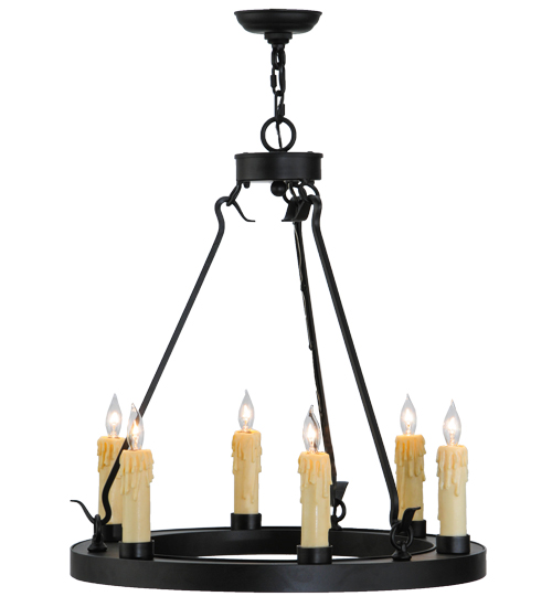 24"W Deina 6 Light Chandelier