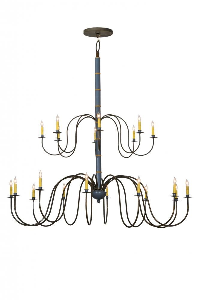 68"W Marseille 20 Light Two Tier Chandelier