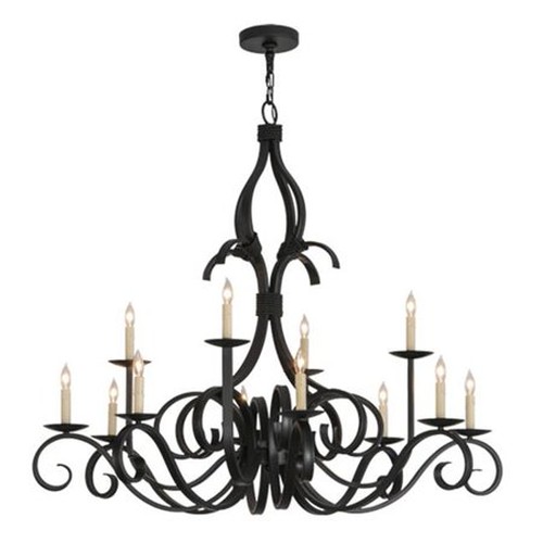 48" Wide Cypress 12 Light Chandelier