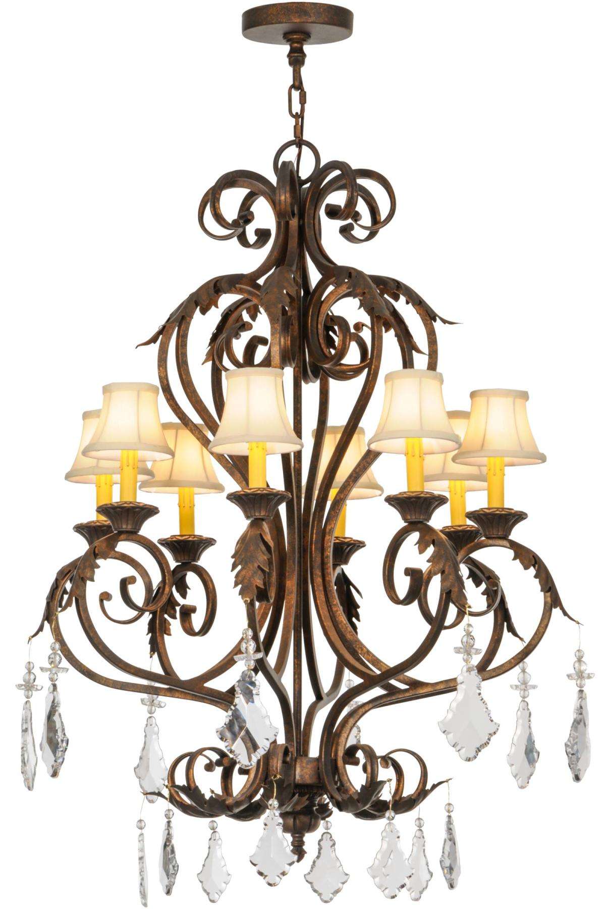 30"W Josephine 8 Light Chandelier