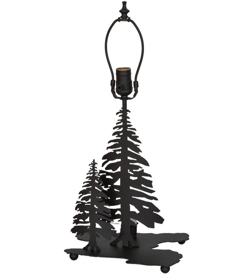 14"H Tall Pines Double Lit Table Base