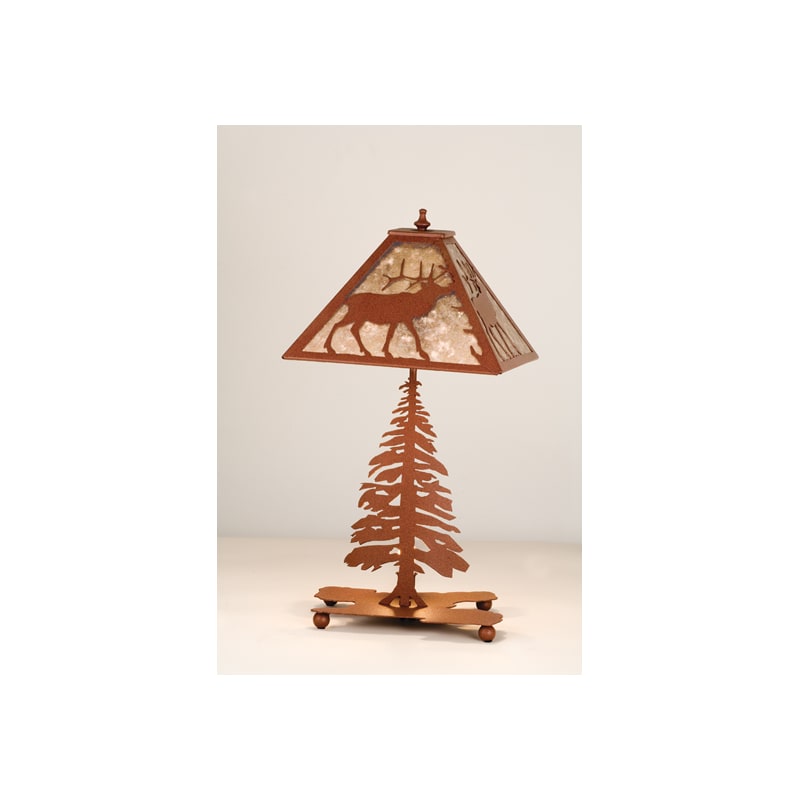 21.5"H Lone Elk Table Lamp