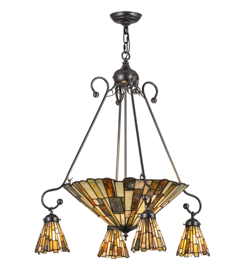 30"W Delta Jadestone 5 Light Chandelier