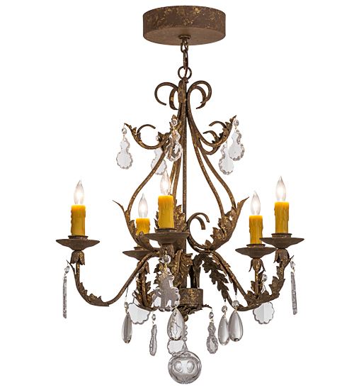 24"W French Elegance 5 Light Chandelier