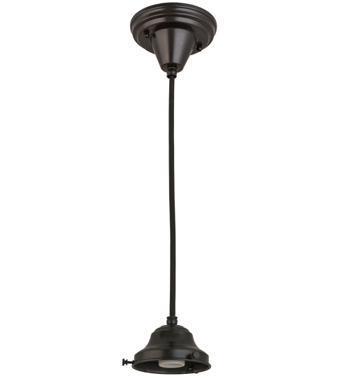 5"W Craftsman Brown on Brass 1 Light Pendant Hardware