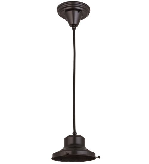 6.5"W Craftsman Brown on Brass 1 Light Pendant Hardware