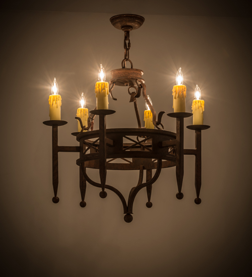 24"W Jasmine 6 Light Chandelier