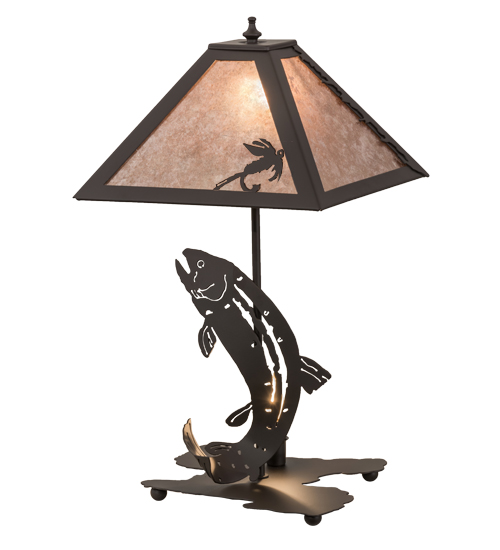 21.5"H Leaping Trout Table Lamp
