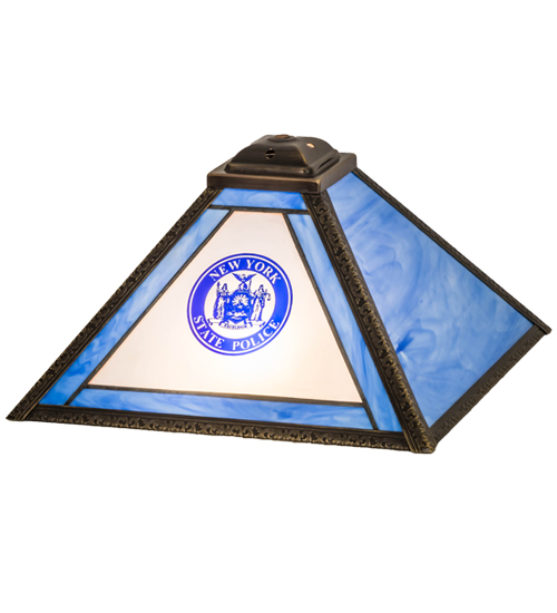 13"Sq Personalized State Trooper Shade