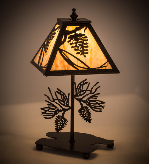 15"H Whispering Pines Accent Lamp