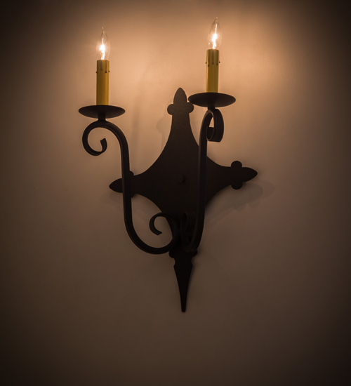 12"W Angelique 2 Light Wall Sconce