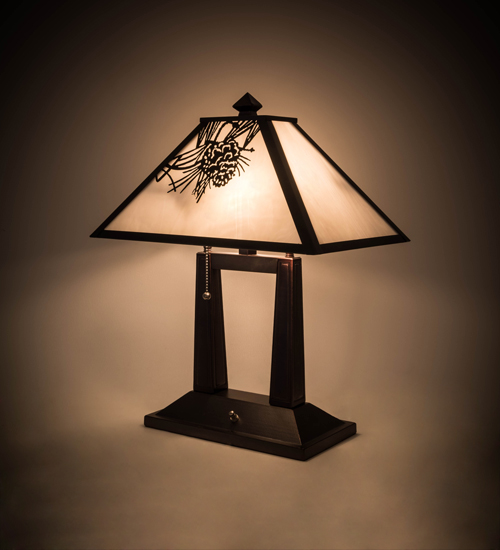 20"H Winter Pine Table Lamp