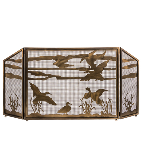 66"W X 32"H Ducks in Flight Fireplace Screen