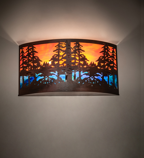 24"W Tall Pines Wall Sconce