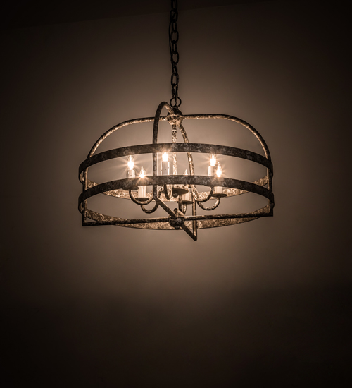 22"W Aldari 6 Light Chandelier