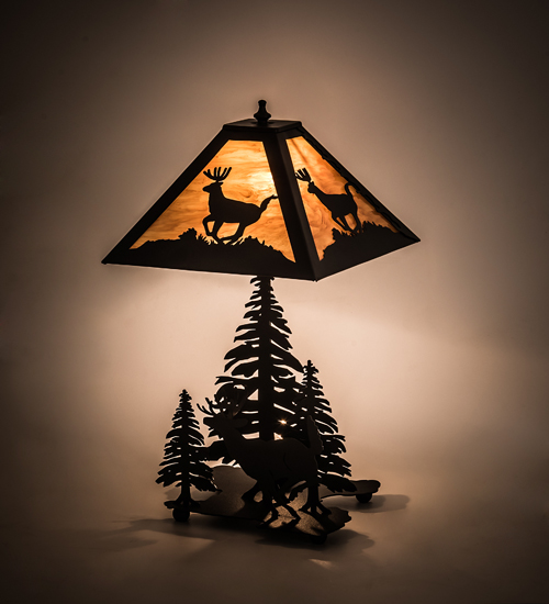 22"H Lone Deer Table Lamp