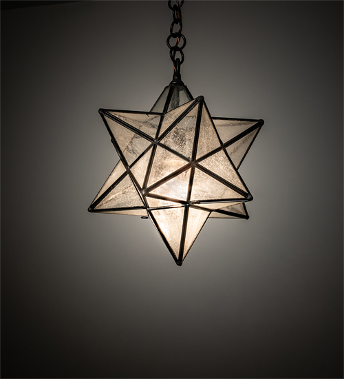 12" Wide Moravian Star Pendant