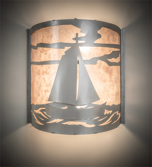 12" Wide Sailboat Wall Sconce