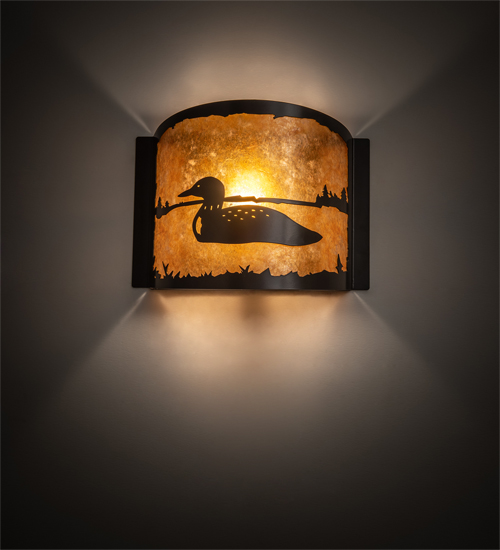 12" Wide Loon Left Wall Sconce