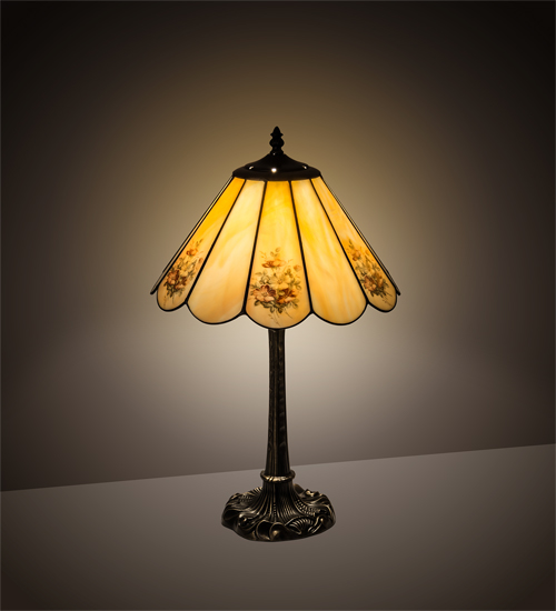 21" High Pansies Table Lamp