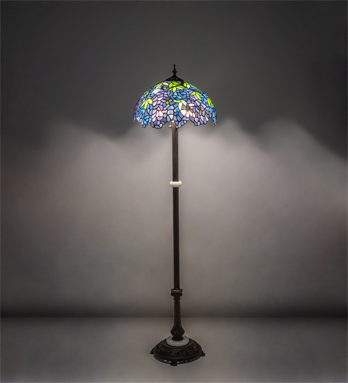 62" High Tiffany Wisteria Floor Lamp
