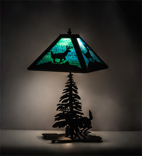 21" High Lone Deer Table Lamp