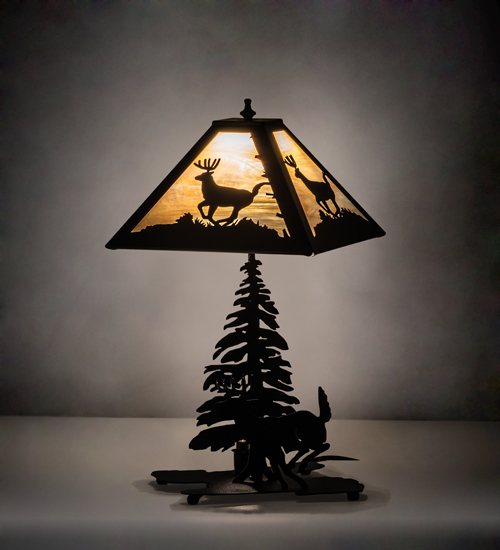 21" High Lone Deer Table Lamp