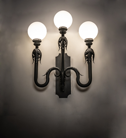 30" Wide Strasbourg 3 Light Wall Sconce