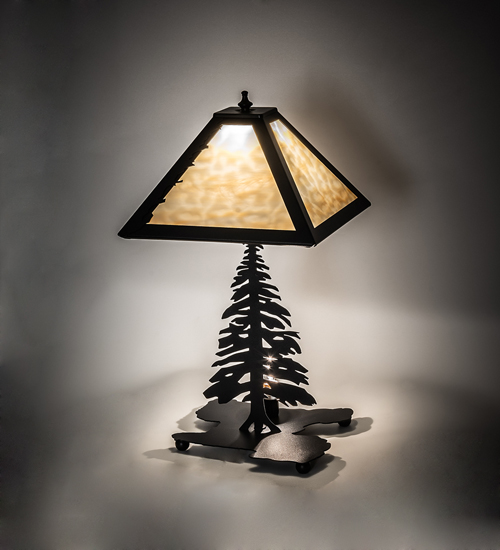 22" High Tall Pine Table Lamp