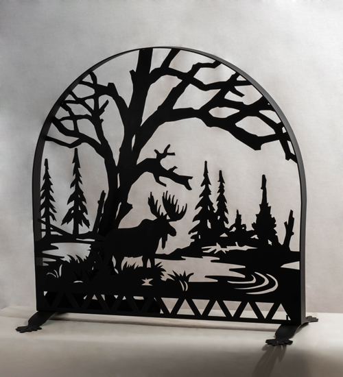 30"W X 30"H Moose Creek Arched Fireplace Screen