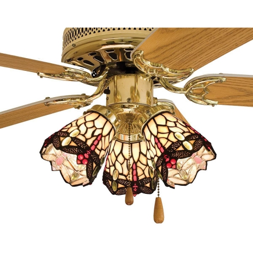4"W Tiffany Hanginghead Dragonfly Fan Light Shade
