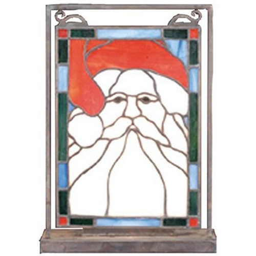 9.5"W X 10.5"H Santa Head Lighted Mini Tabletop Window