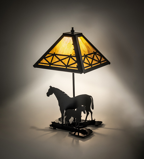 20"H Mare & Foal Table Lamp