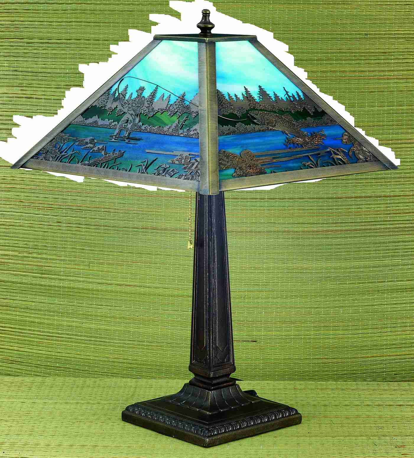 21.5"H Fly Fishing Creek Table Lamp