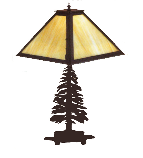 21"H Tall Pine Table Lamp