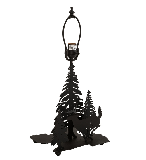 14"H Deer through the Trees Lighted Table Base