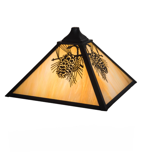 18" Wide Pinecone Mission Shade