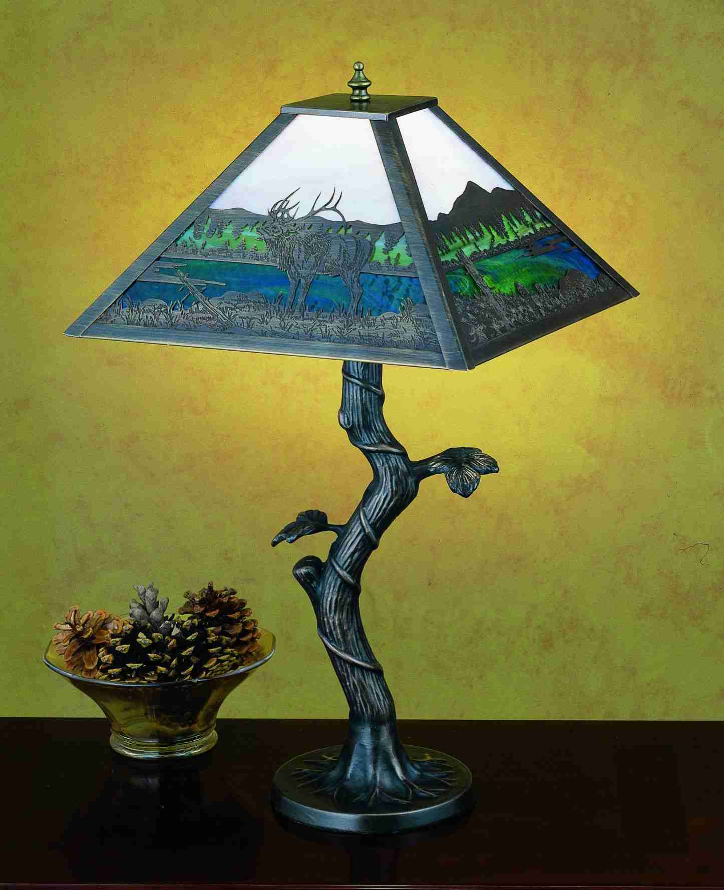 23"H Elk Creek Mission Apple Tree Table Lamp
