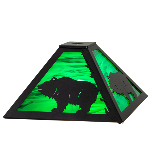 12" Square Grizzly Bear Shade