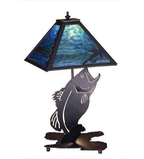 21"H Leaping Bass Table Lamp