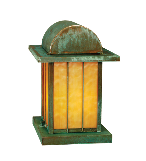 9"Sq Clinton Arch Lantern Pier Mount