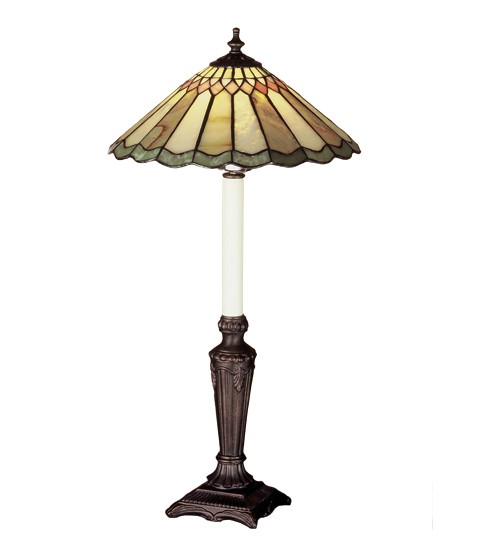 28"H Carousel Jadestone Buffet Lamp