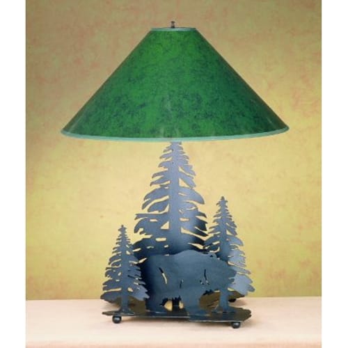 19"H Grizzly Bear Through the Trees Table Lamp